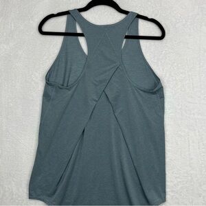 Twist-Back Racerback Tank Top - Slate Blue